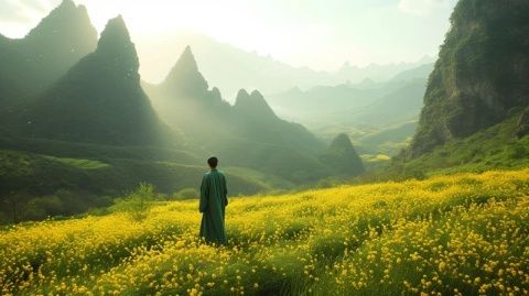 一部我的阿勒泰電視劇啦,讓新疆的這片寧靜的美景呈現出來,遠處的雪山、翠綠的草地、