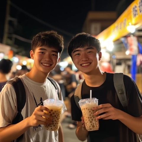 在廣西梧州市,晚上10點了,在一個中學的對面街夜市