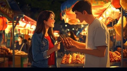 臨沂美食之樓頂上的烤串跟著凱哥吃美食天津