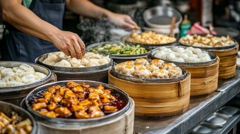 泉州的美食豐富多樣，有芋頭餅、海蠣煎、土筍凍等特色小吃，也有姜母鴨、肉粽等傳統(tǒng)菜