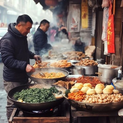 竹樹坡美食街(街拍：探訪鶴山竹樹坡美食街)