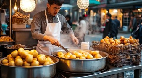 大連特色小吃：海鮮燒烤、章魚丸子、炸醬面等大眾愛好