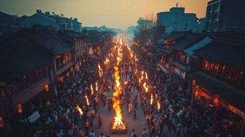 安徽全椒萬人同走太平橋,祈福新年平安順利