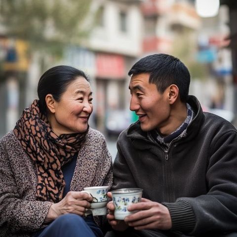 烏蘭察布早餐：奶茶、鮮奶、蒸南瓜與雞蛋白