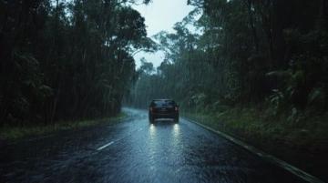 梅雨時節，雨水稀里嘩啦下個不停，車行雨中，又是另外一番風景……