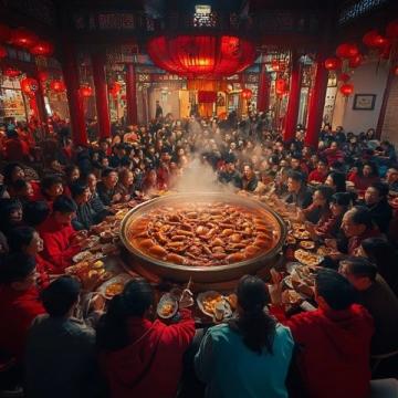 廣府廟會美食之旅:從蒸豬肉到鐵板蝦滑的味蕾盛宴