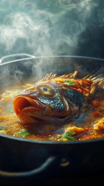 昆明西山腳下的“紫園大魚海棠”:花園餐廳里的古法酸湯魚火鍋盛宴