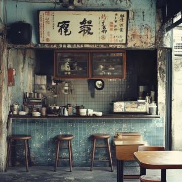 這個(gè)小城市的美食店還挺多的